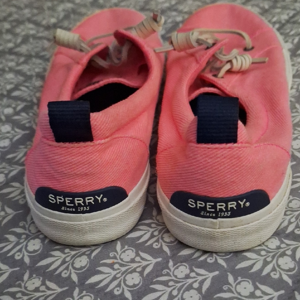 Sperry Womens Coral Canvas Sneakers